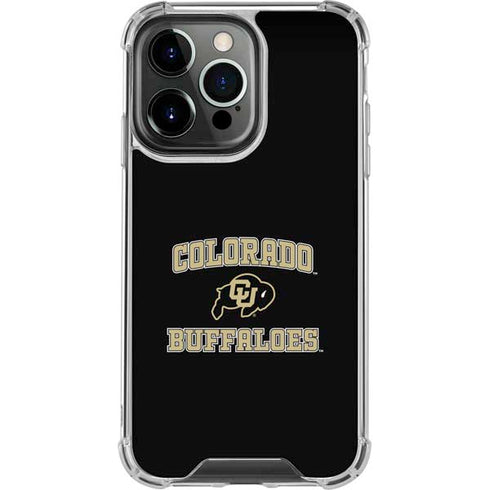 University of Colorado CU Logo on Gold iPhone 14 Pro Clear Case